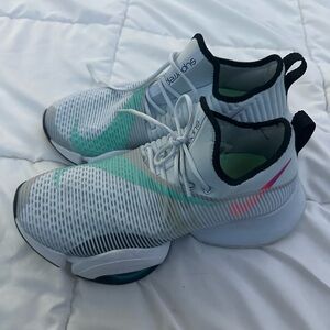 Nike Women's Slip-On Sneakers - White, Green, and Pink